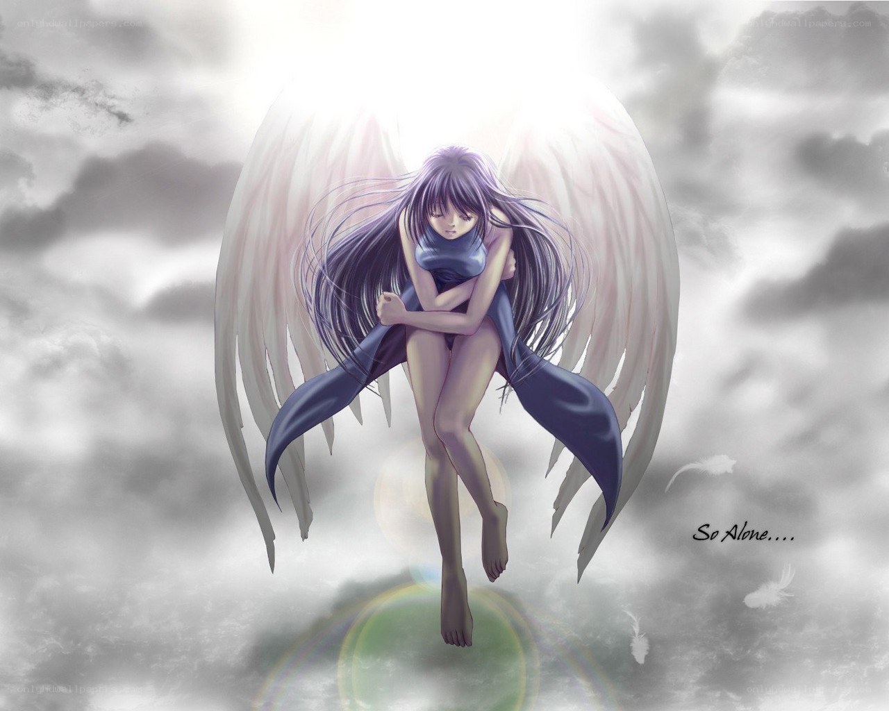 Angel in the clouds