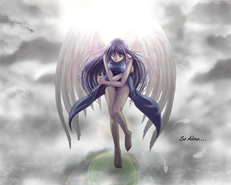 Angel in the clouds