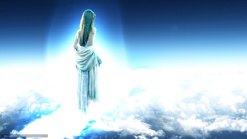 Angel in the clouds