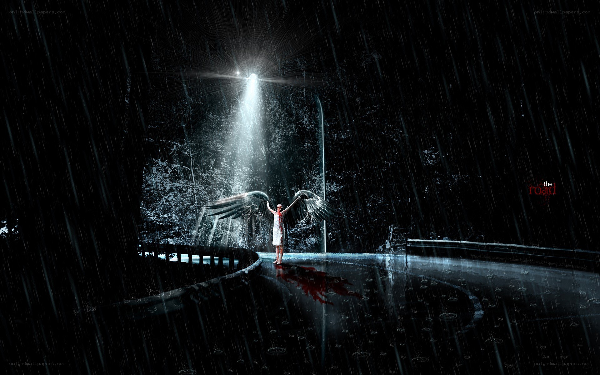 angel in the rain