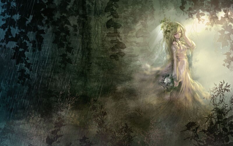 angel in the rain