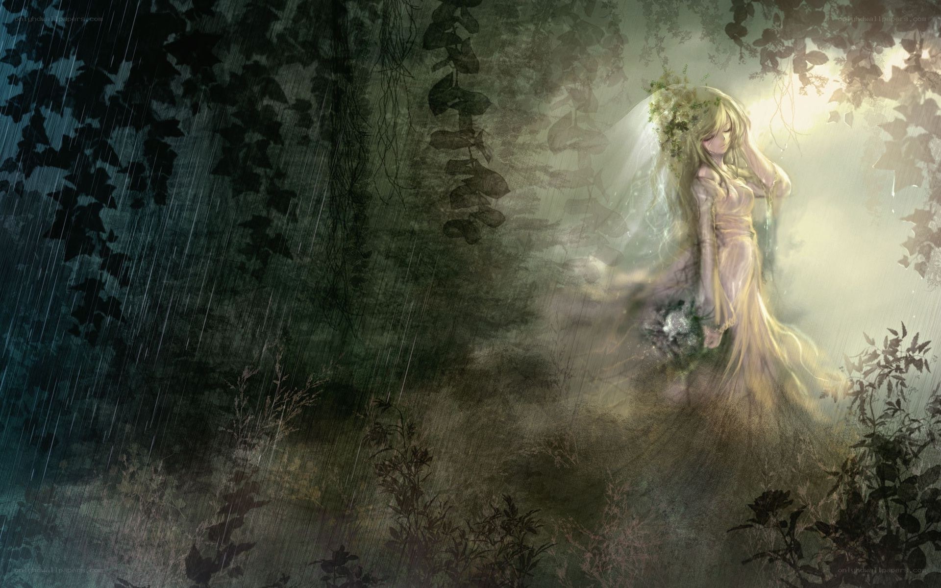 angel in the rain