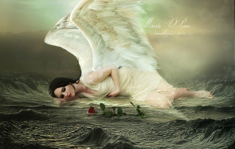 Angel in Turbulent Water