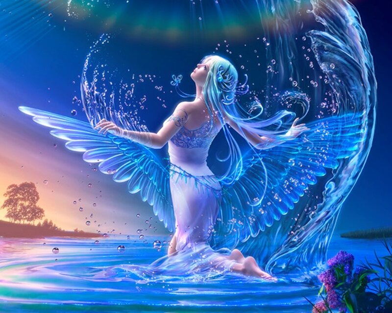 angel in water wings