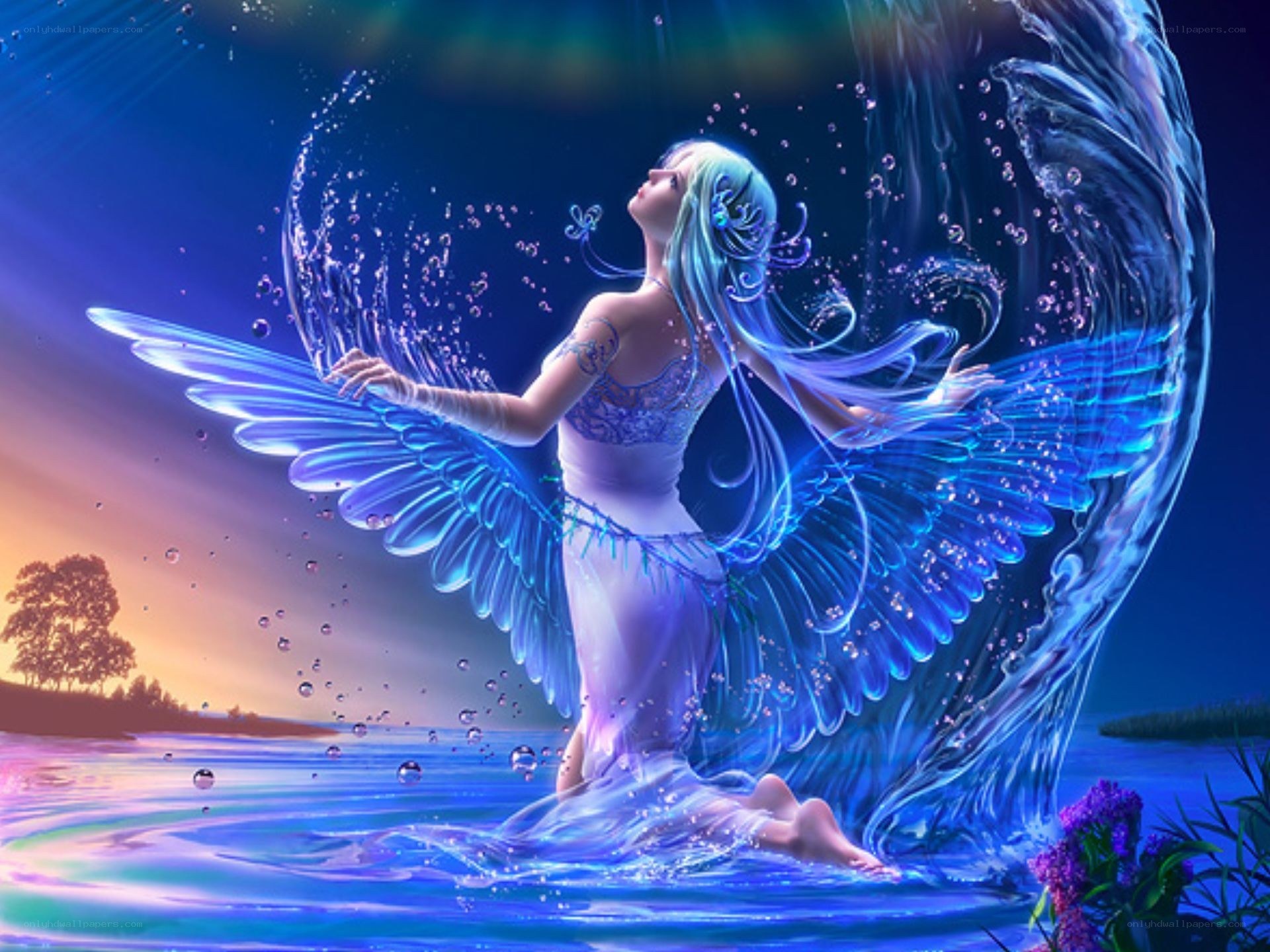 angel in water wings