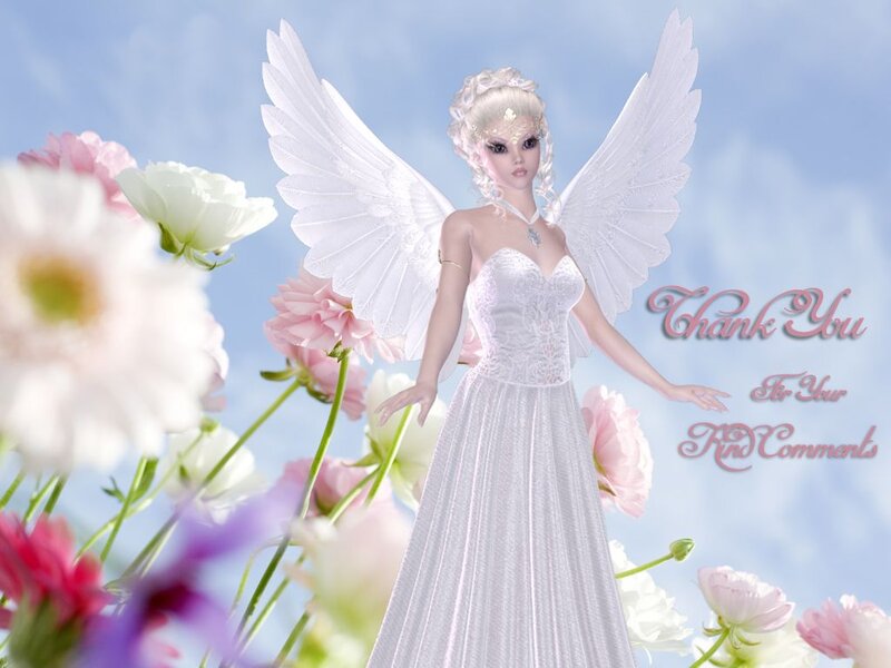 Angel in White Dress — Serene, Spring