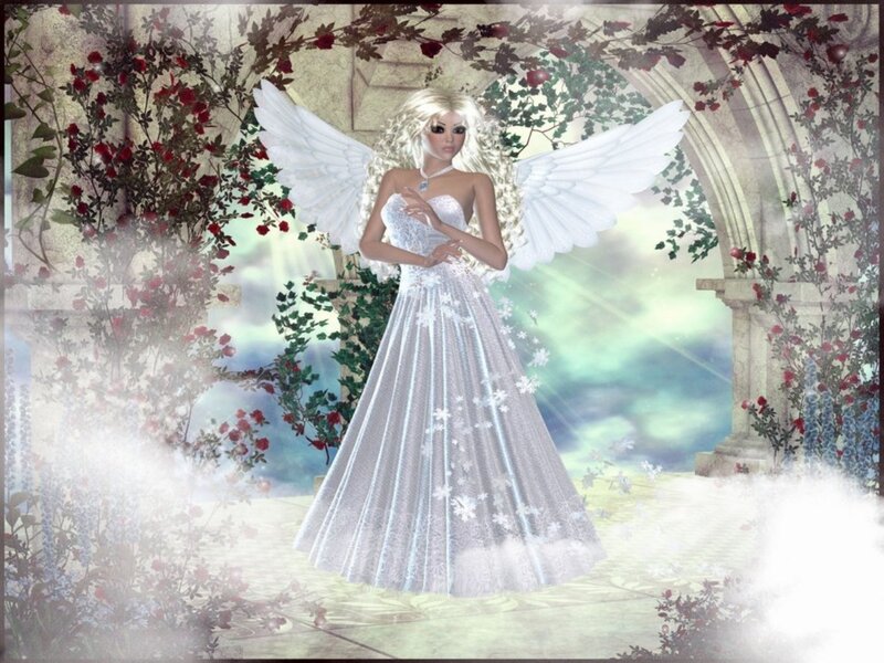 Angel in White Gown — Serene