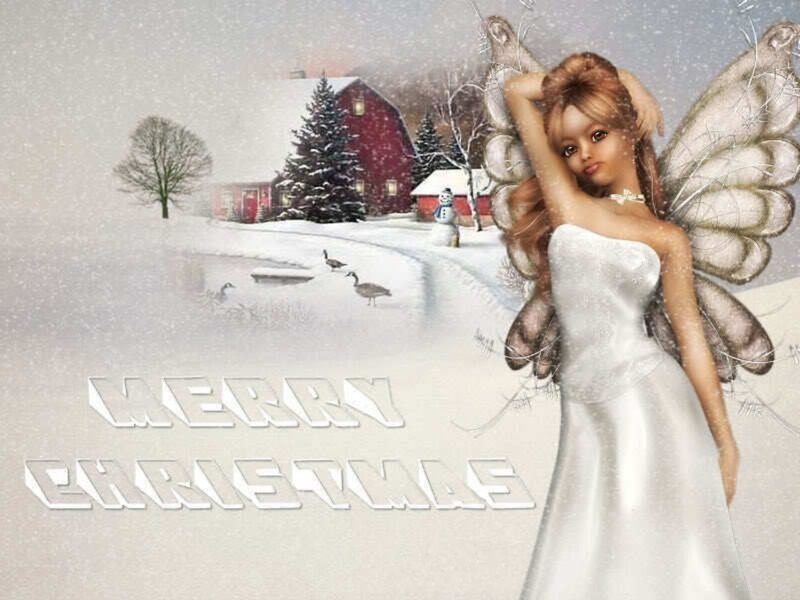 Angel in Winter Scene
