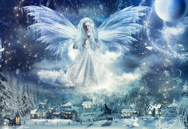Angel in Winter Sky