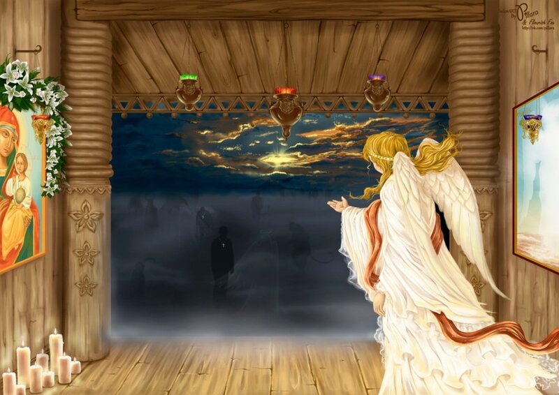 Angel in Wooden Room