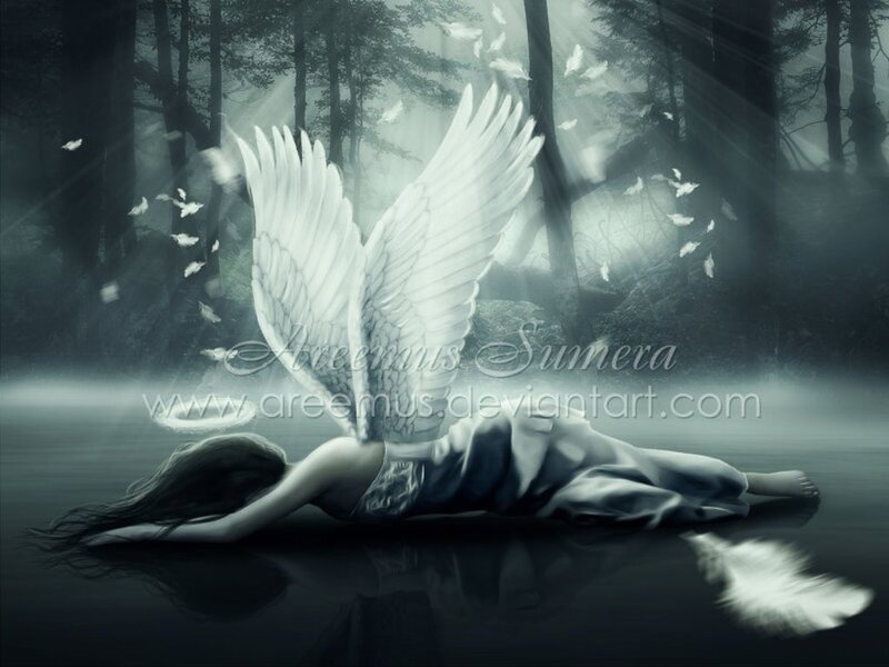 Angel Lying in Water