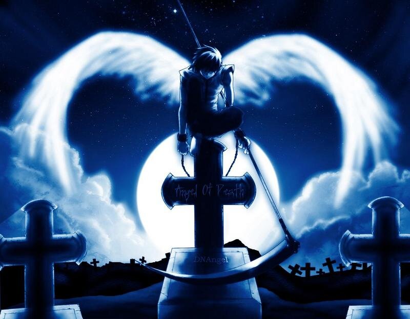 Angel of Death in Graveyard