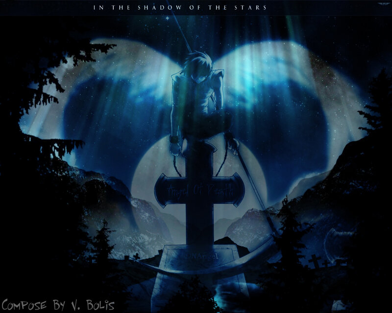 Angel of Death in starlight