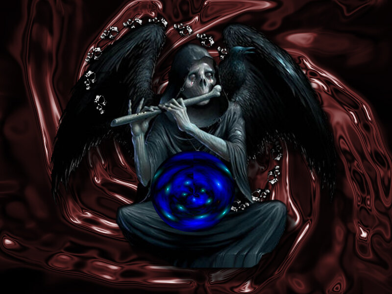 Angel of Death playing flute