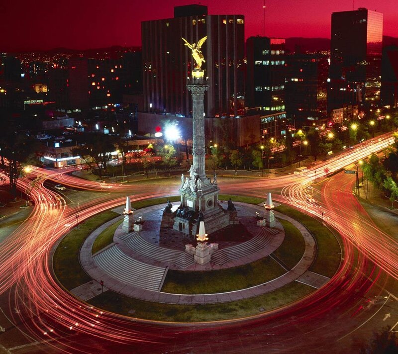 Angel of Independence Monument — Red
