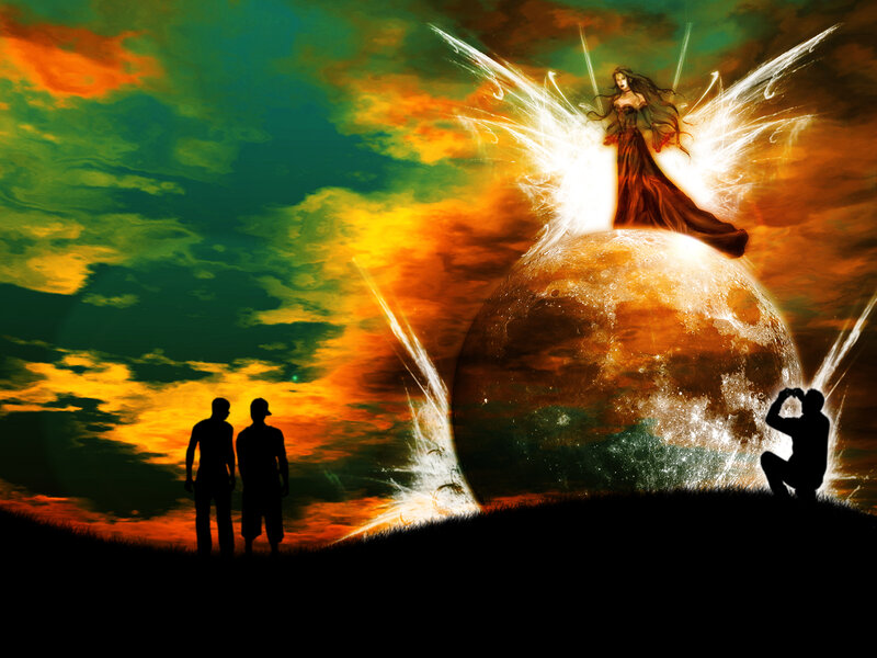 Angel on a Moon