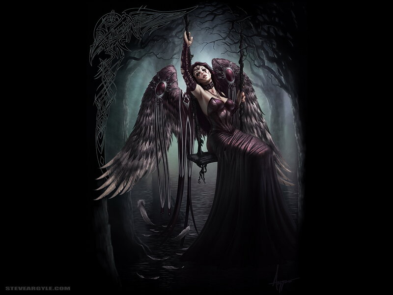 angel on a swing