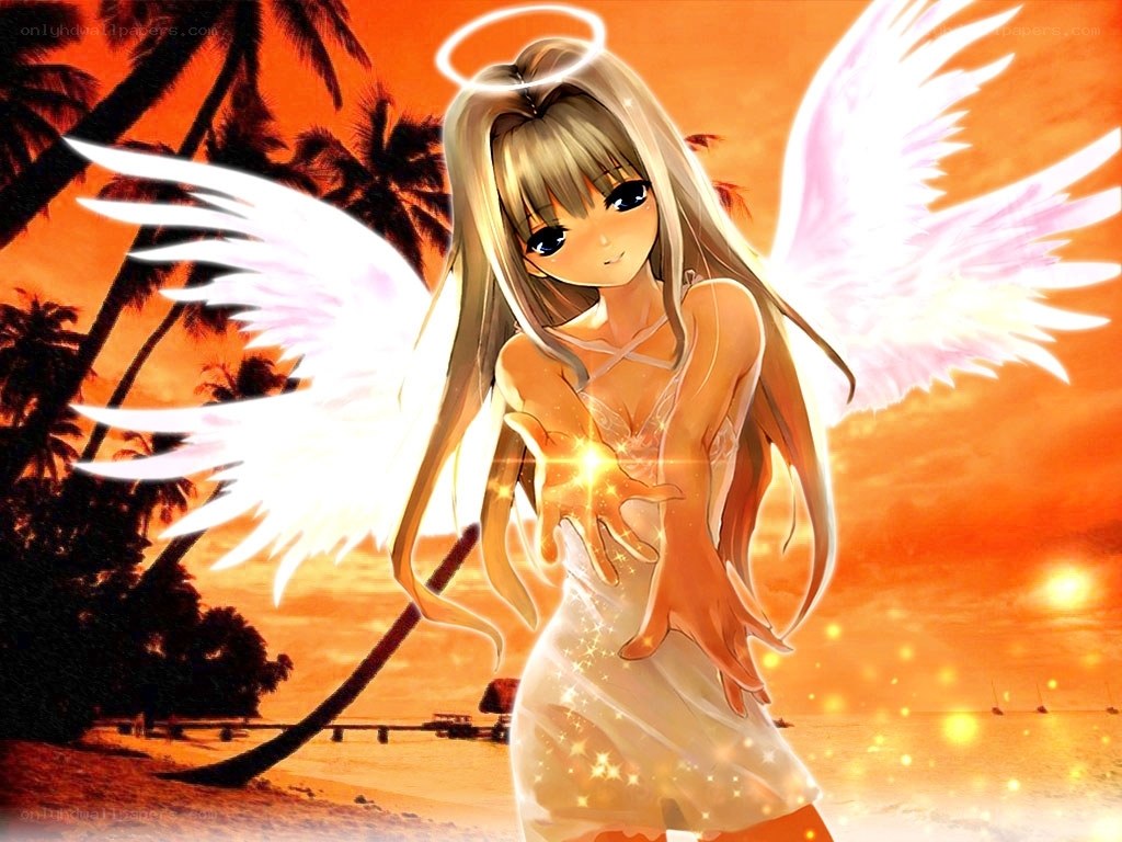 angel on a tropical beach