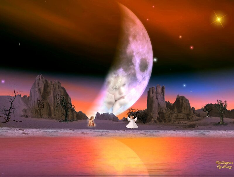 Angel on Alien Landscape