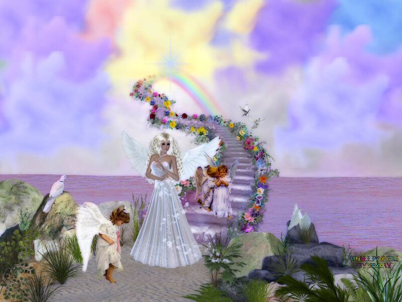 Angel on Beach — Purple