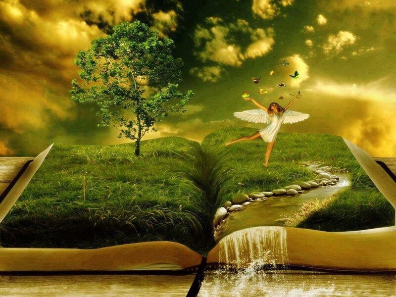 Angel on Book Landscape