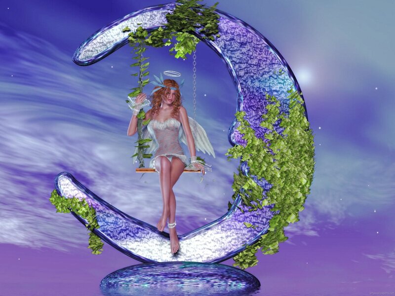Angel on Moon Swing