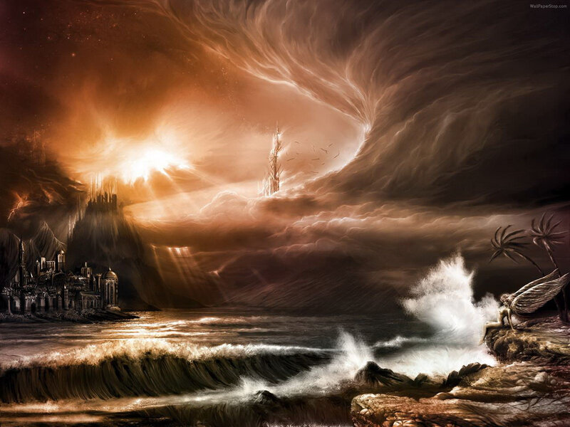 Angel on Rocky Shore