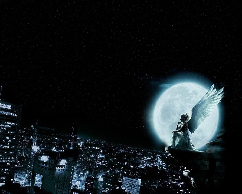 Angel on Rooftop — Black