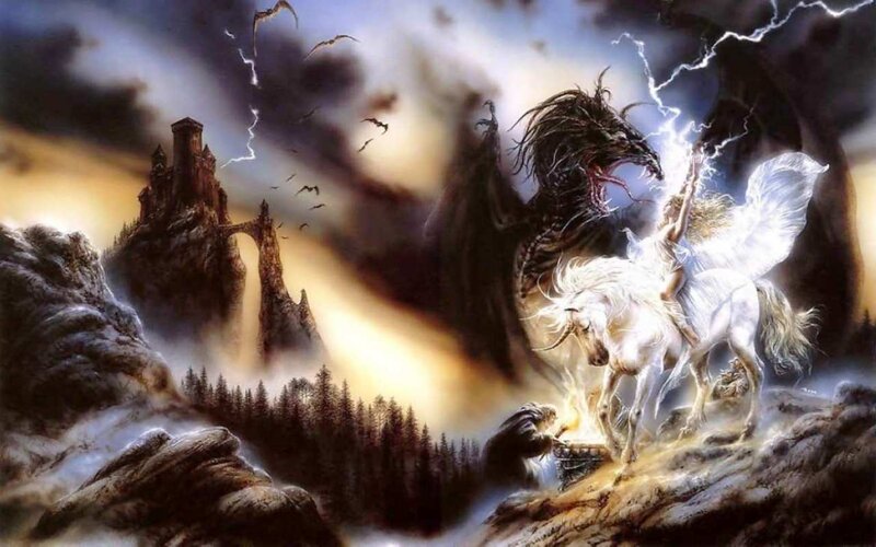 Angel on White Horse — Dramatic