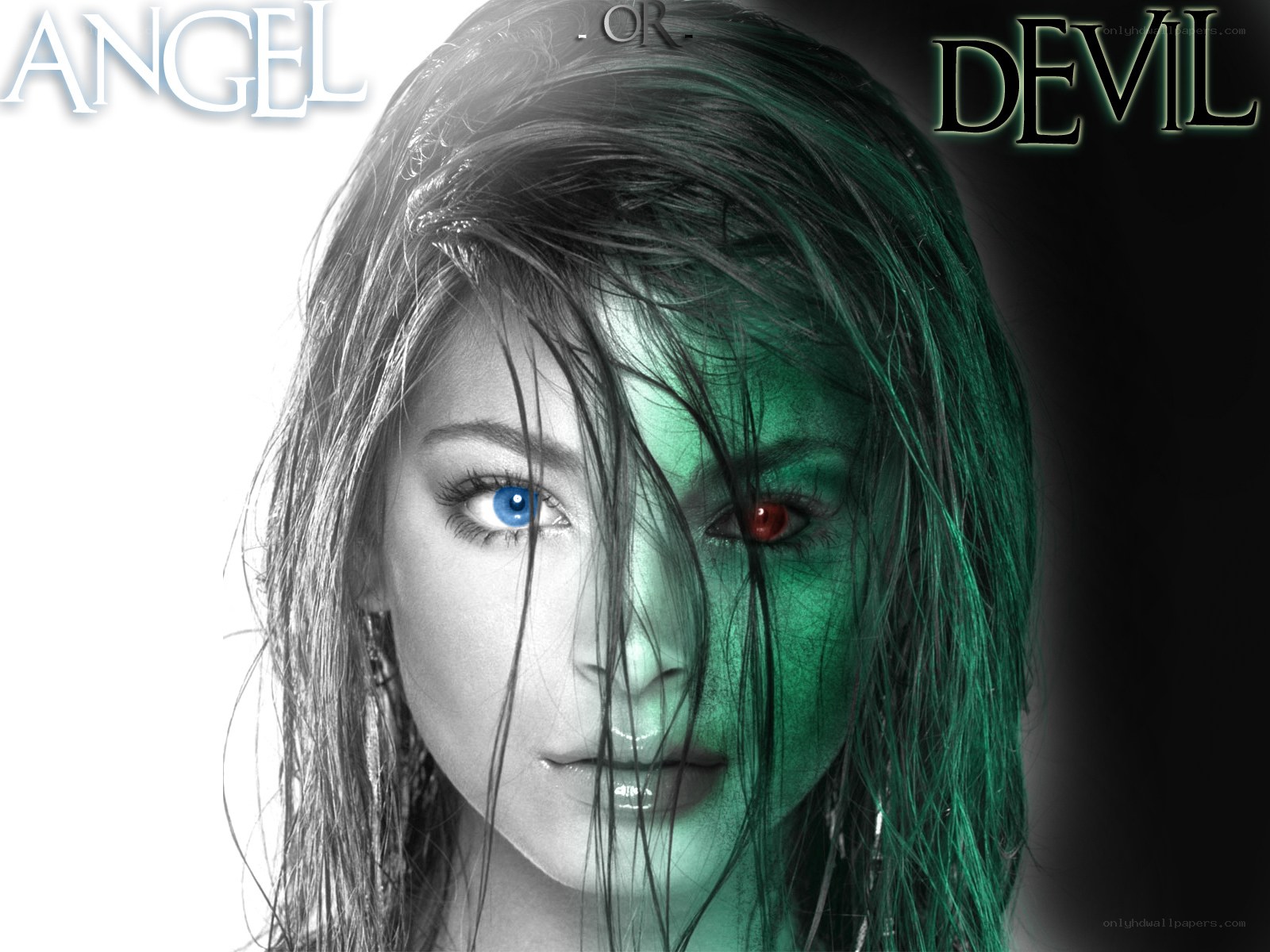angel or devil concept
