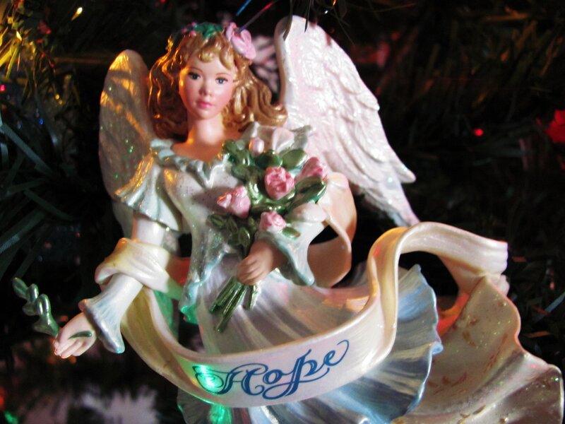 Angel Ornament Holding Flowers