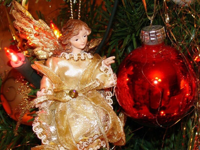 Angel Ornament on Tree