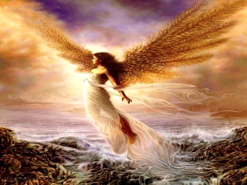Angel over the sea