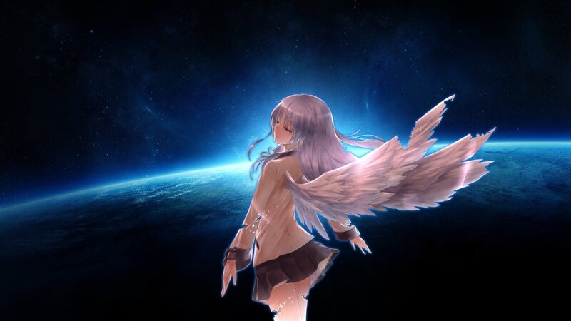 Angel overlooking a planet