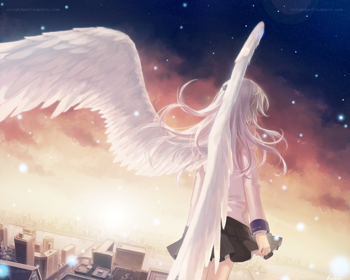 Angel overlooking the city