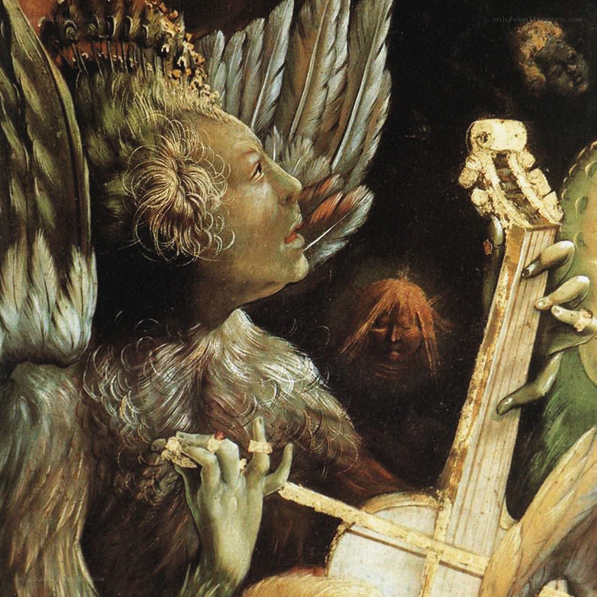 Angel playing a lute