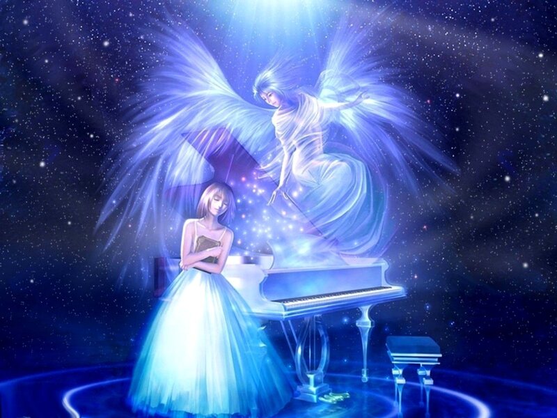 Angel Playing Piano