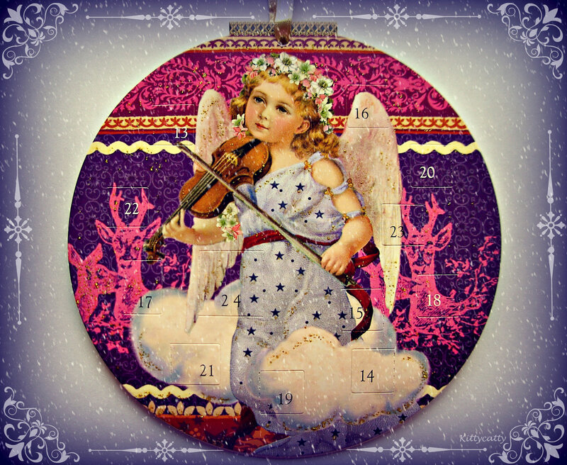 Angel Playing Violin — Purple, Festive