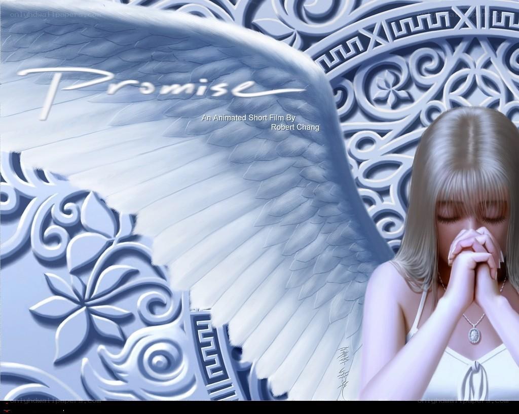 Angel Praying with Wings