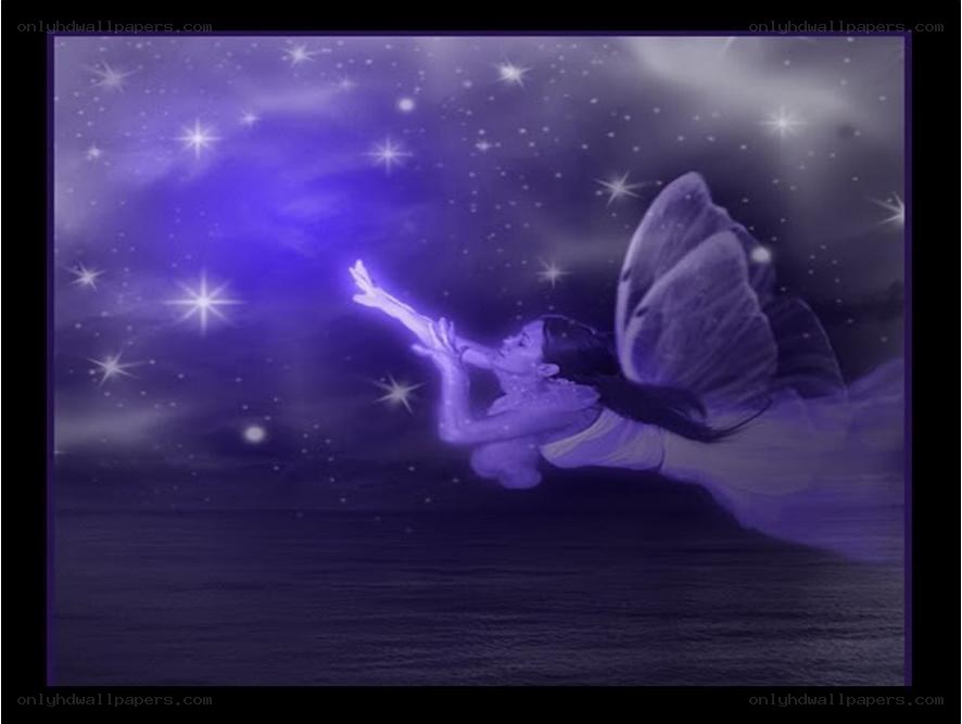 angel reaching for stars