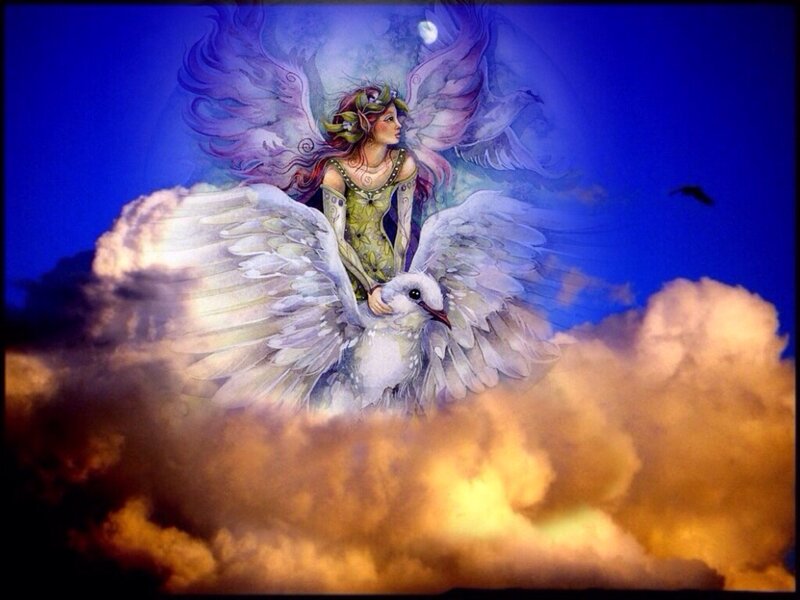 Angel Riding a Bird