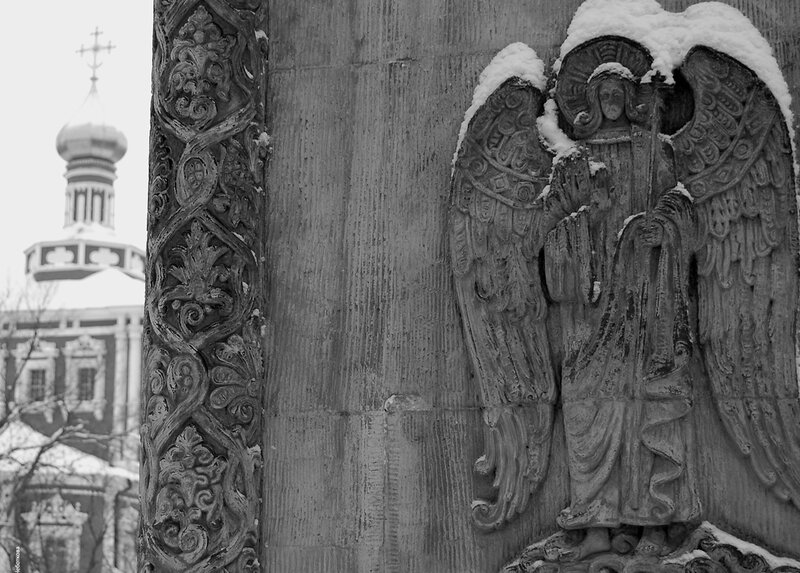 Angel Sculpture on Wall