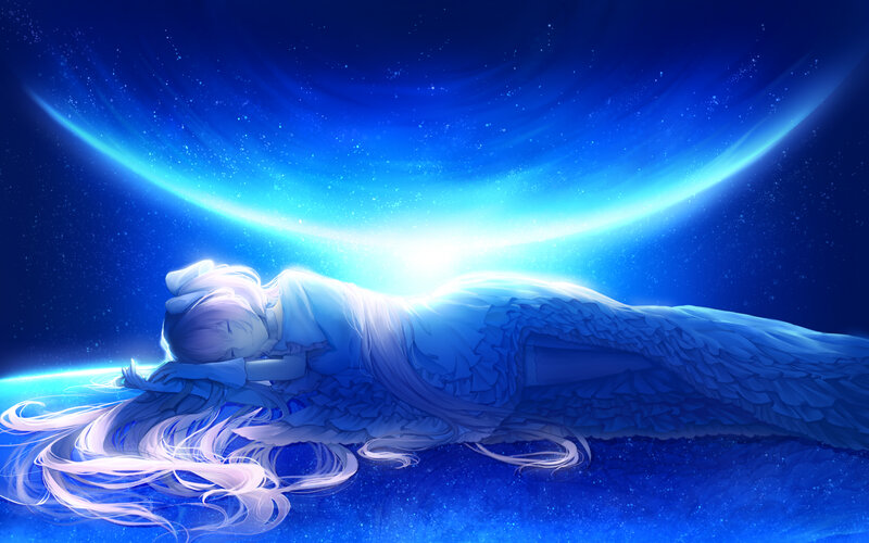 Angel Sleeping on Ground
