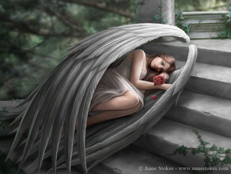 Angel Sleeping on Steps