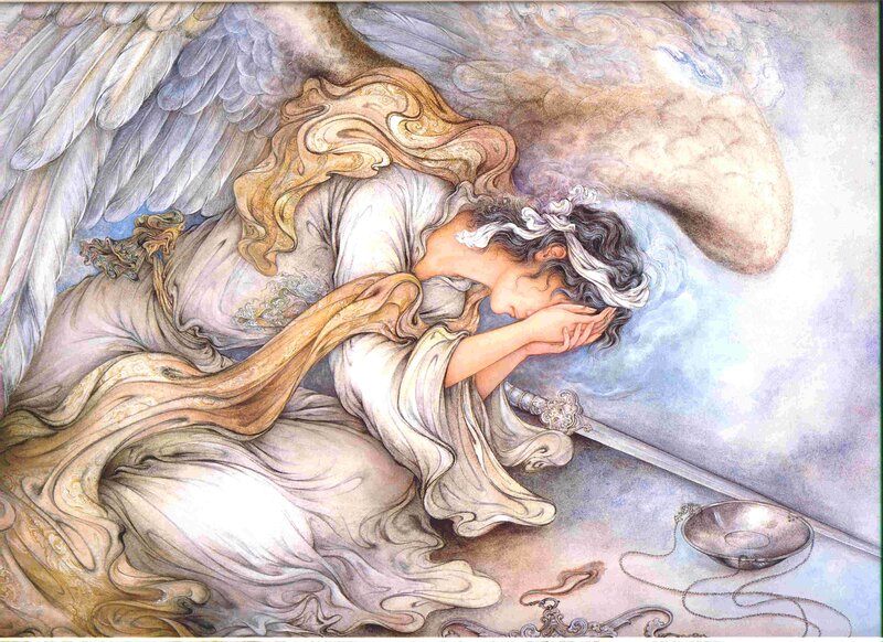 Angel sleeping peacefully