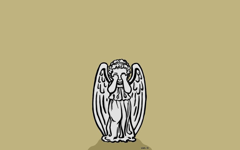angel statue covering eyes