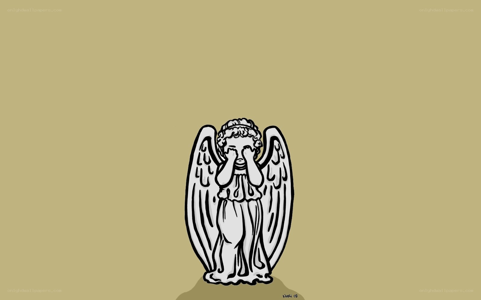 angel statue covering eyes