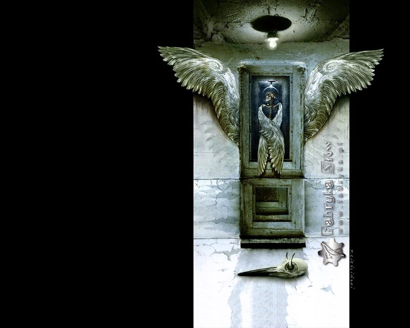 angel statue in a crypt