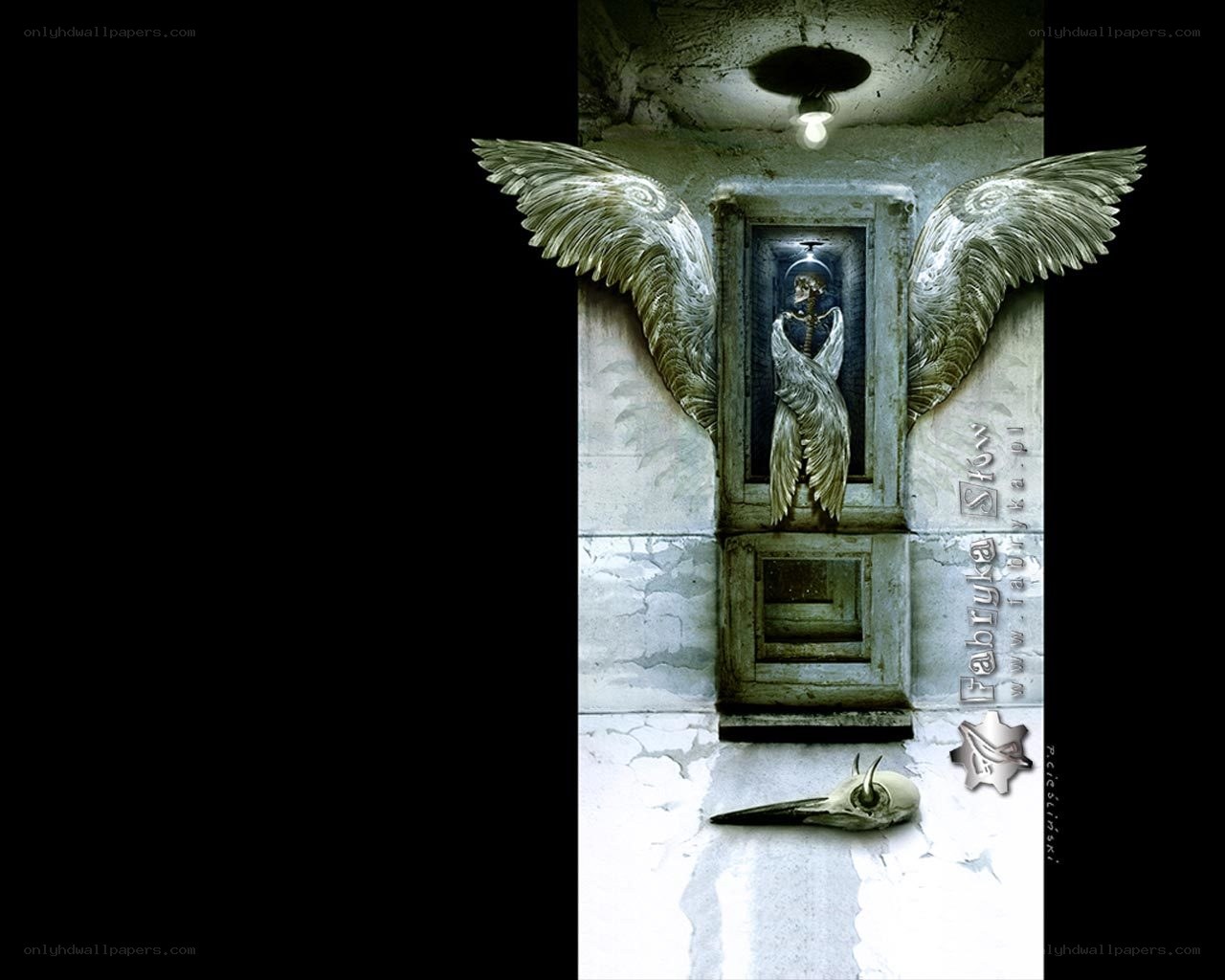 angel statue in a crypt