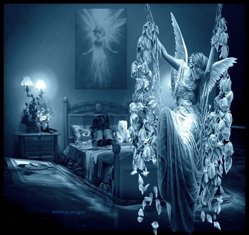 Angel Statue in Bedroom